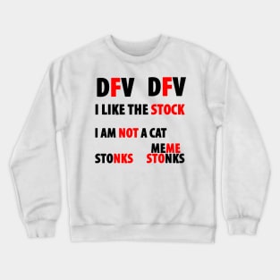 Meme stocks DFV stonks sticker pack Crewneck Sweatshirt